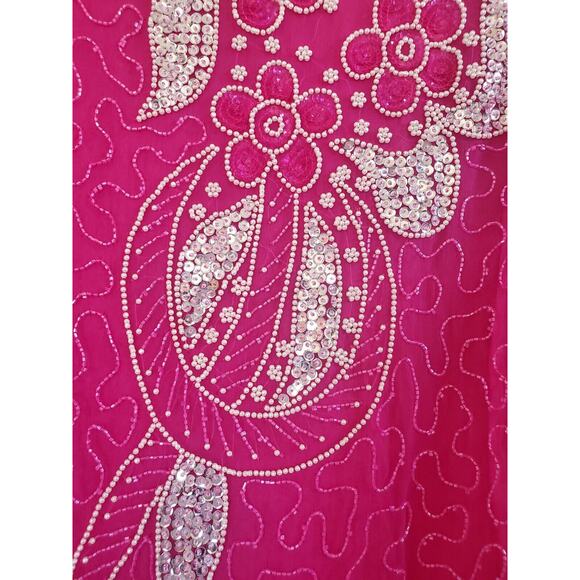 Vintage Mark & John II Silk Intricately Beaded Sequined Blouse India, Size XL - Picture 6 of 13